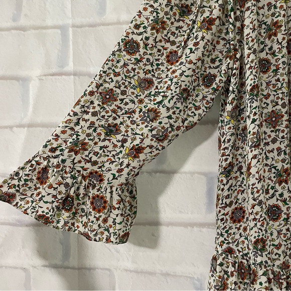 Tory Burch | Ruffle Floral Blouse - Picture 9 of 12